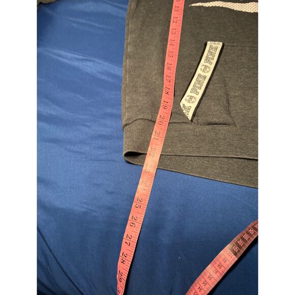 Victorias Secret PINK quarter zip logo hoodie womens medium casual y2k cozy - Picture 6 of 6